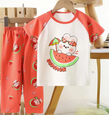Children's Clothing Set Kids Pajama Set Baby Clothes Summer 2 Pieces