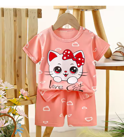 Children's Clothing Set Kids Pajama Set Baby Clothes Summer 2 Pieces